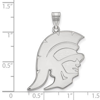 10k White Gold LogoArt University of Southern California Trojan Extra Large Pendant