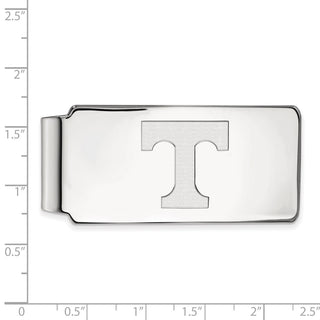 Sterling Silver Rhodium-plated LogoArt University of Tennessee Letter T Money Clip