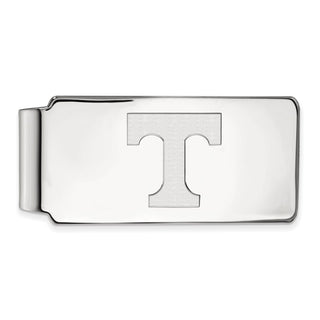 Sterling Silver Rhodium-plated LogoArt University of Tennessee Letter T Money Clip