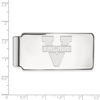 Sterling Silver Rhodium-plated LogoArt University of Virginia Money Clip