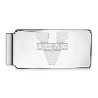 Sterling Silver Rhodium-plated LogoArt University of Virginia Money Clip