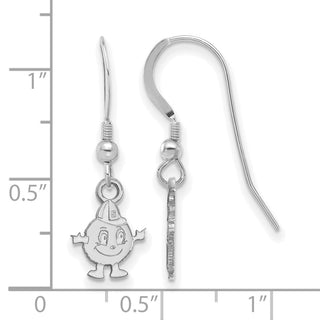 Sterling Silver Rhodium-plated LogoArt Syracuse University Mascot Extra Small Dangle Wire Earrings