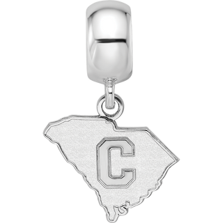 Sterling Silver Rhodium-plated LogoArt The Citadel Small Dangle Bead SS026TCI