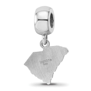 Sterling Silver Rhodium-plated LogoArt The Citadel Small Dangle Bead SS026TCI