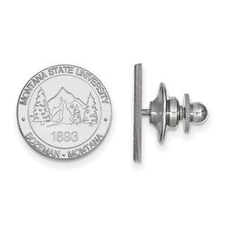 14k White Gold LogoArt Montana State University Crest Lapel Pin