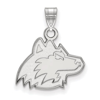 Sterling Silver Rhodium-plated LogoArt Northern Illinois University Huskie Small Pendant