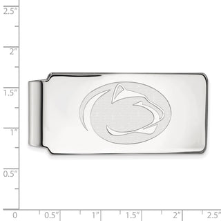 10k White Gold LogoArt Penn State University Lion Money Clip