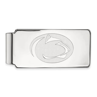 Sterling Silver Rhodium-plated LogoArt Penn State University Lion Money Clip