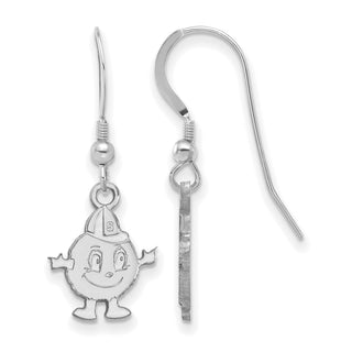 Sterling Silver Rhodium-plated LogoArt Syracuse University Mascot Small Dangle Wire Earrings