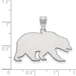 10k White Gold LogoArt University of California Berkeley Bear Large Pendant