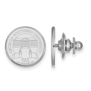 Sterling Silver Rhodium-plated LogoArt Georgia Southern University Crest Lapel Pin