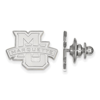 Sterling Silver Rhodium-plated LogoArt Marquette University Lapel Pin