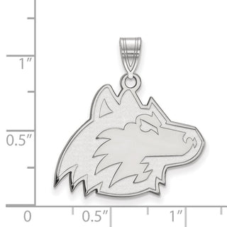 10k White Gold LogoArt Northern Illinois University Huskie Large Pendant