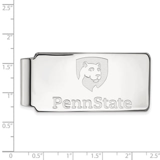 10k White Gold LogoArt Penn State University Money Clip