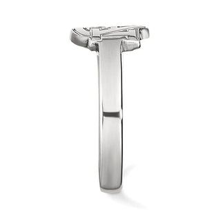 Sterling Silver Rhodium-plated LogoArt Auburn University Toe Ring