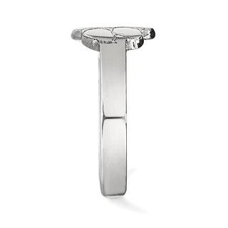 Sterling Silver Rhodium-plated LogoArt Clemson University Tiger Paw Toe Ring
