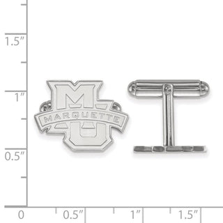 Sterling Silver Rhodium-plated LogoArt Marquette University Cuff Links
