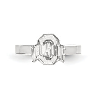 Sterling Silver Rhodium-plated LogoArt The Ohio State University Toe Ring