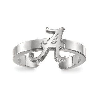 Sterling Silver Rhodium-plated LogoArt University of Alabama Toe Ring