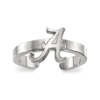 Sterling Silver Rhodium-plated LogoArt University of Alabama Toe Ring