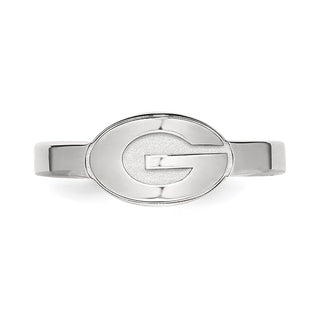Sterling Silver Rhodium-plated LogoArt University of Georgia Letter G Toe Ring