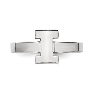 Sterling Silver Rhodium-plated LogoArt University of Illinois Letter I Toe Ring