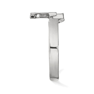 Sterling Silver Rhodium-plated LogoArt University of Tennessee Letter T Toe Ring