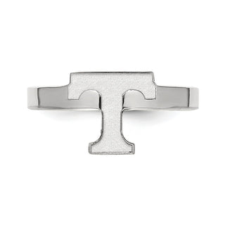 Sterling Silver Rhodium-plated LogoArt University of Tennessee Letter T Toe Ring