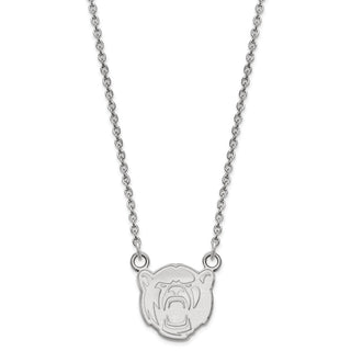 10k White Gold LogoArt Baylor University Small Pendant 18 inch Necklace