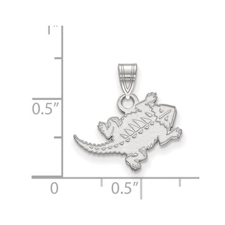 10k White Gold LogoArt Texas Christian University Horned Frog Small Pendant 1W030TCU