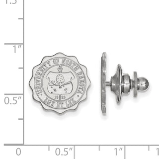 14k White Gold LogoArt University of North Dakota Crest Lapel Pin