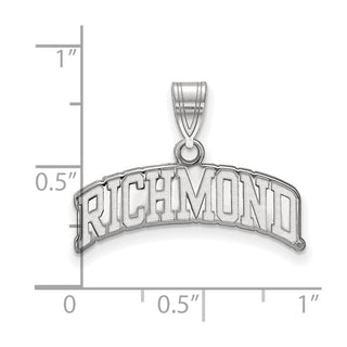 10k White Gold LogoArt University of Richmond Large Script Pendant