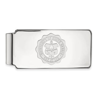 Sterling Silver Rhodium-plated LogoArt University of North Dakota Crest Money Clip
