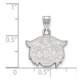 Sterling Silver Rhodium-plated LogoArt Villanova University Wildcat Small Pendant