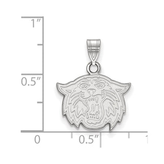 14k White Gold LogoArt Villanova University Wildcat Small Pendant