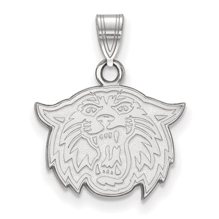 Sterling Silver Rhodium-plated LogoArt Villanova University Wildcat Small Pendant