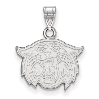 Sterling Silver Rhodium-plated LogoArt Villanova University Wildcat Small Pendant