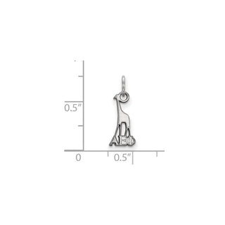 Sterling Silver Rhodium-plated LogoArt Alpha Epsilon Phi Sorority Symbol Extra Small Pendant