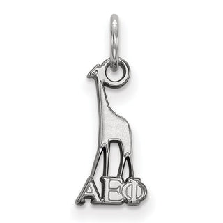 Sterling Silver Rhodium-plated LogoArt Alpha Epsilon Phi Sorority Symbol Extra Small Pendant