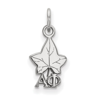 Sterling Silver Rhodium-plated LogoArt Alpha Phi Sorority Symbol Extra Small Pendant