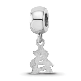 Sterling Silver Rhodium-plated LogoArt Arizona State University A-S Extra Small Dangle Bead Charm