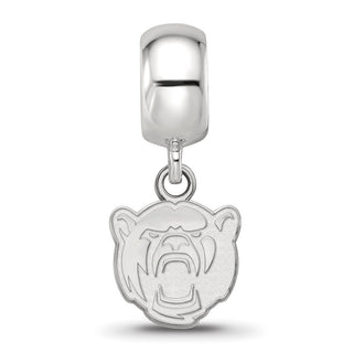 Sterling Silver Rhodium-plated LogoArt Baylor University Extra Small Dangle Bead Charm