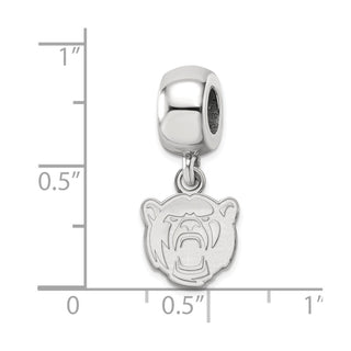 Sterling Silver Rhodium-plated LogoArt Baylor University Extra Small Dangle Bead Charm