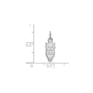 Sterling Silver Rhodium-plated LogoArt Chi Omega Sorority Symbol Extra Small Pendant
