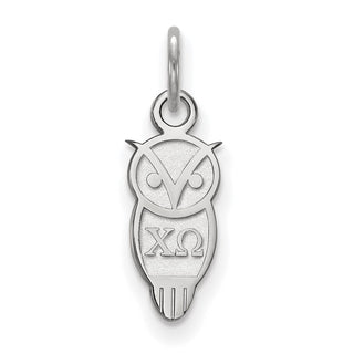 Sterling Silver Rhodium-plated LogoArt Chi Omega Sorority Symbol Extra Small Pendant