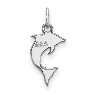 Sterling Silver Rhodium-plated LogoArt Delta Delta Delta Sorority Symbol Extra Small Pendant