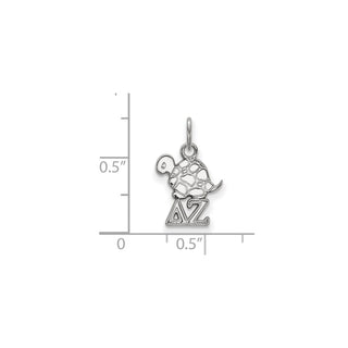 Sterling Silver Rhodium-plated LogoArt Delta Zeta Sorority Symbol Extra Small Pendant