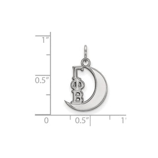 Sterling Silver Rhodium-plated LogoArt Gamma Phi Beta Sorority Symbol Extra Small Pendant