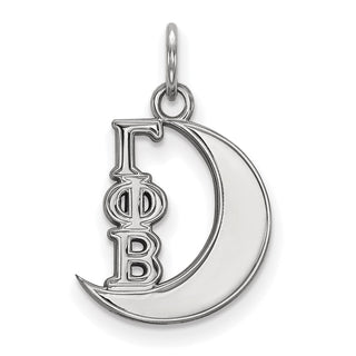 Sterling Silver Rhodium-plated LogoArt Gamma Phi Beta Sorority Symbol Extra Small Pendant