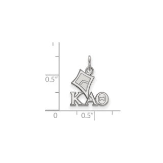 Sterling Silver Rhodium-plated LogoArt Kappa Alpha Theta Sorority Symbol Extra Small Pendant